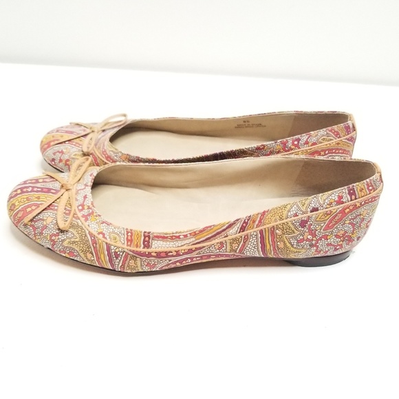 Talbots Paisley Ballerina Bow Flats - Picture 5 of 7